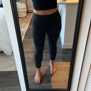 Lululemon print leggings with mesh detailing
